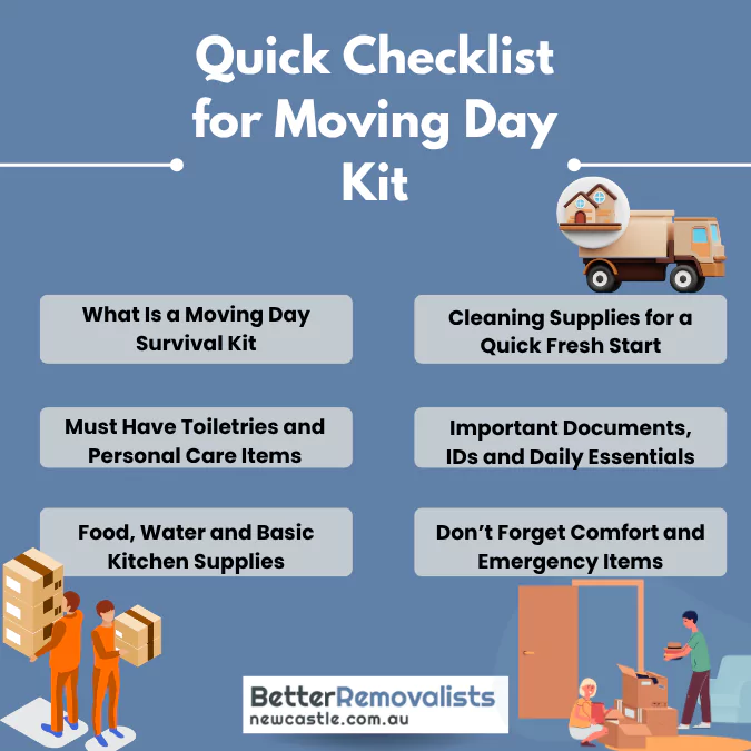 Quick Checklist for Moving Day Kit